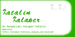 katalin kalaper business card